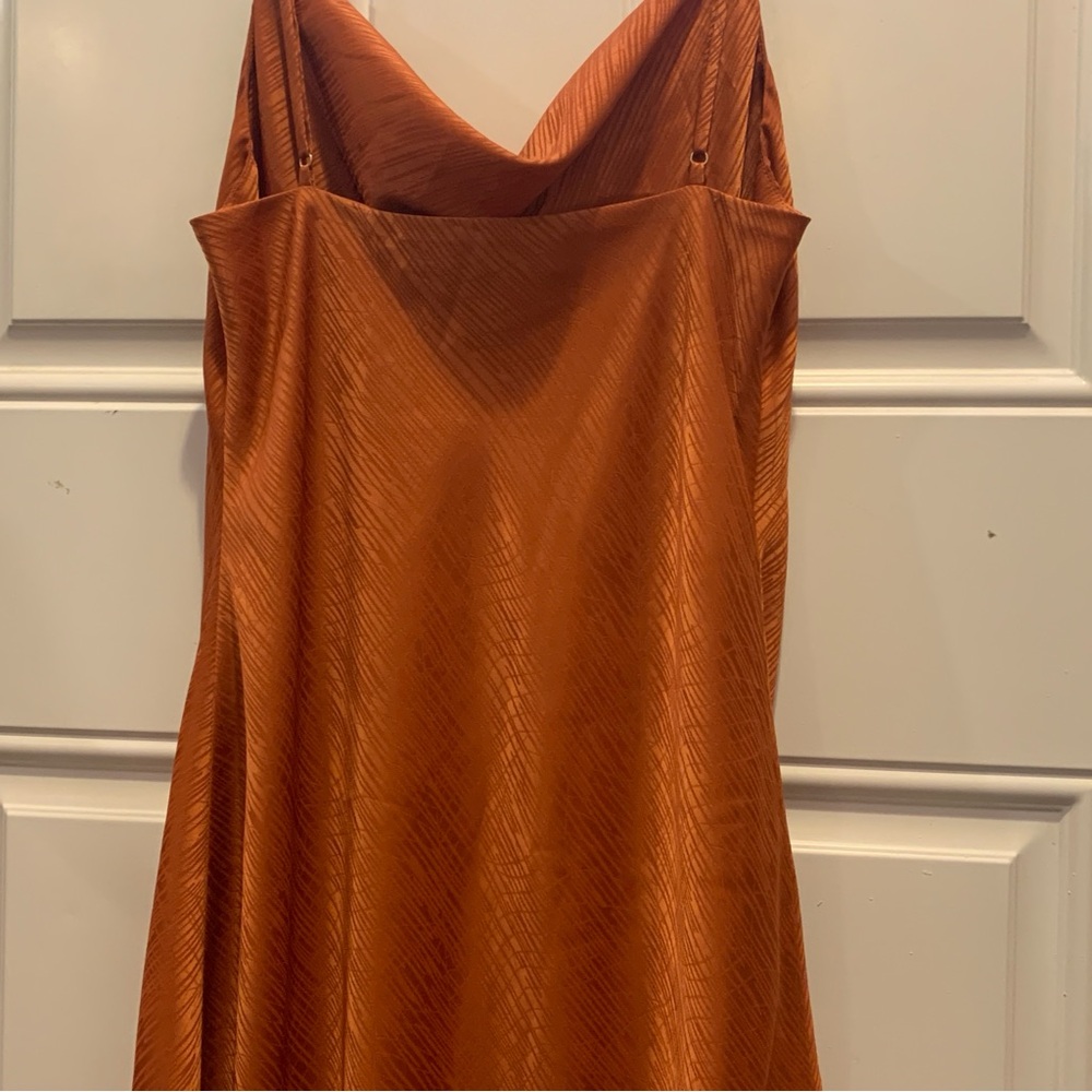 House of Harlow 1960 X REVOLVE Ira Mini Dress Burnt Sienna Orange Cowl $148.00 - Picture 11 of 11
